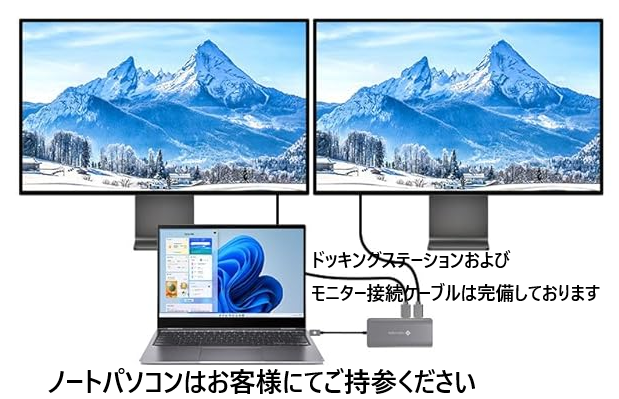 ドッキングステーション（ノートパソコンはご持参ください）要インストール アイチャッチ